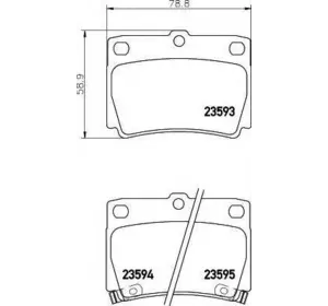 Колодки дискового тормоза MITSUBISHI 4605A783 на MITSUBISHI SHOGUN II Вездеход открытый (V2_W, V4_W) Колодки дискового тормоза MITSUBISHI 4605A783 на MITSUBISHI SHOGUN II Вездеход открытый (V2_W, V4_W)