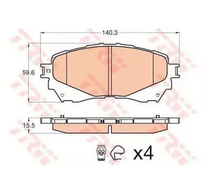 Колодки дискового тормоза TRW GDB3580 на MAZDA ATENZA седан (GJ, GH) Колодки дискового тормоза TRW GDB3580 на MAZDA ATENZA седан (GJ, GH)