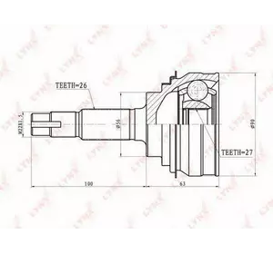 Шрус полуоси H.D.K. TO012 на TOYOTA SCEPTER универсал (_XV1_, _CV1_, _V10) Шрус полуоси H.D.K. TO012 на TOYOTA SCEPTER универсал (_XV1_, _CV1_, _V10)
