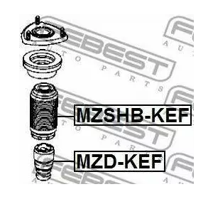 Отбойник переднего амортизатора FEBEST MZDKEF Отбойник переднего амортизатора FEBEST MZDKEF