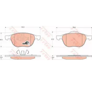 Колодки дискового тормоза TRW GDB1583 на FORD C-MAX II (DXA/CB7, DXA/CEU) Колодки дискового тормоза TRW GDB1583 на FORD C-MAX II (DXA/CB7, DXA/CEU)