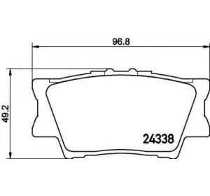 Колодки дискового тормоза TOYOTA 0446633200 на LEXUS HS (ANF10) Колодки дискового тормоза TOYOTA 0446633200 на LEXUS HS (ANF10)