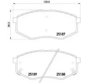 Колодки дискового тормоза BREMBO P30055 на HYUNDAI ix20 (JC) Колодки дискового тормоза BREMBO P30055 на HYUNDAI ix20 (JC)