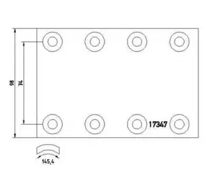 Колодки барабанного тормоза BPW 0309212510 Колодки барабанного тормоза BPW 0309212510