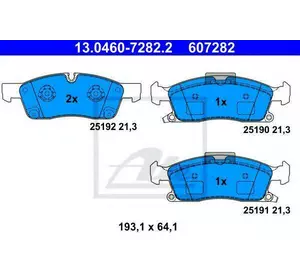 Колодки дискового тормоза ATE 13046072822 на JEEP GRAND CHEROKEE IV (WK, WK2) Колодки дискового тормоза ATE 13046072822 на JEEP GRAND CHEROKEE IV (WK, WK2)