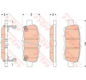 Колодки дискового тормоза TRW GDB3508 на NISSAN LEAF Колодки дискового тормоза TRW GDB3508 на NISSAN LEAF