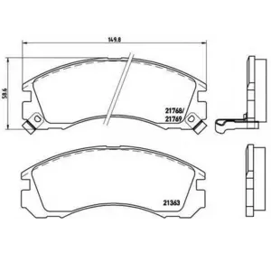 Колодки дискового тормоза BREMBO P54017 на MITSUBISHI OUTLANDER II (CW_W, ZG, ZH) Колодки дискового тормоза BREMBO P54017 на MITSUBISHI OUTLANDER II (CW_W, ZG, ZH)
