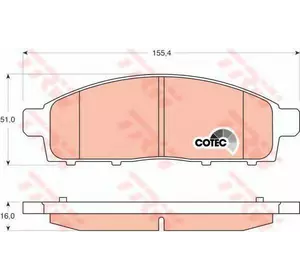 Колодки дискового тормоза TRW GDB3435 на MITSUBISHI TRITON (KB_T, KA_T) Колодки дискового тормоза TRW GDB3435 на MITSUBISHI TRITON (KB_T, KA_T)