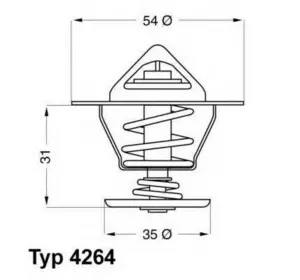 Термостат системы охлаждения WAHLER 426487D на AUDI FOX (80, 82, B1) Термостат системы охлаждения WAHLER 426487D на AUDI FOX (80, 82, B1)
