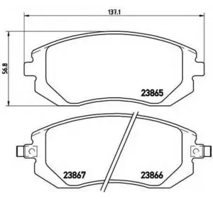 Колодки дискового тормоза BREMBO P78013 на SUBARU IMPREZA седан (GR) Колодки дискового тормоза BREMBO P78013 на SUBARU IMPREZA седан (GR)