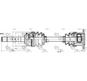 Полуось переднего моста GSP 239006 на MITSUBISHI SHOGUN II Вездеход открытый (V2_W, V4_W) Полуось переднего моста GSP 239006 на MITSUBISHI SHOGUN II Вездеход открытый (V2_W, V4_W)
