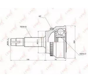 Шрус полуоси H.D.K. TO072A48 на TOYOTA ESTIMA (MCR3_, ACR3_, CLR3_) Шрус полуоси H.D.K. TO072A48 на TOYOTA ESTIMA (MCR3_, ACR3_, CLR3_)