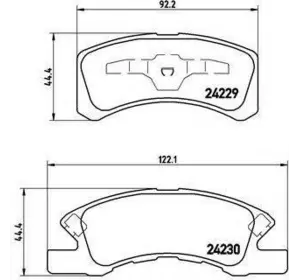 Колодки дискового тормоза BREMBO P16011 на PERODUA VIVA Колодки дискового тормоза BREMBO P16011 на PERODUA VIVA