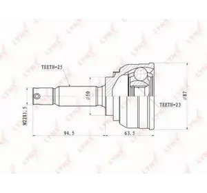 Шрус полуоси H.D.K. MI005 на MITSUBISHI TREDIA (A21_) Шрус полуоси H.D.K. MI005 на MITSUBISHI TREDIA (A21_)