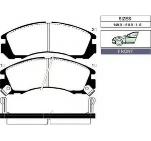 Колодки дискового тормоза MANDO MPH10 на MITSUBISHI SHOGUN II (V3_W, V2_W, V4_W) Колодки дискового тормоза MANDO MPH10 на MITSUBISHI SHOGUN II (V3_W, V2_W, V4_W)