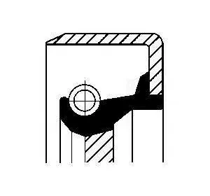 Сальник распредвала CORTECO 19019934B Сальник распредвала CORTECO 19019934B