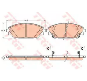 Колодки дискового тормоза TRW GDB3592 на MAZDA AXELA (BM) Колодки дискового тормоза TRW GDB3592 на MAZDA AXELA (BM)
