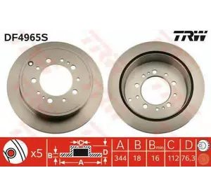 Диск тормозной TRW DF4965S на LEXUS LX (URJ201) Диск тормозной TRW DF4965S на LEXUS LX (URJ201)