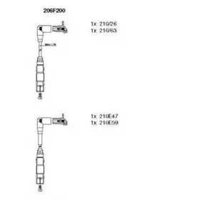 Провод высокого напряжения BREMI 206F200 на VW NOVO FUSCA (9C1, 1C1) Провод высокого напряжения BREMI 206F200 на VW NOVO FUSCA (9C1, 1C1)