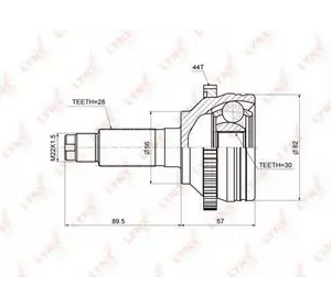 Шрус полуоси H.D.K. MA037A44 на MAZDA 626 Mk V (GF) Шрус полуоси H.D.K. MA037A44 на MAZDA 626 Mk V (GF)
