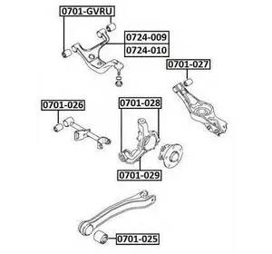 Сайлентблок рычага SUZUKI 4633165J01 Сайлентблок рычага SUZUKI 4633165J01