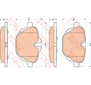 Колодки дискового тормоза TRW GDB1840 на BMW 5 (F10, F18) Колодки дискового тормоза TRW GDB1840 на BMW 5 (F10, F18)