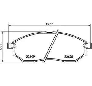 Колодки дискового тормоза NISSAN D10601MF0A на NISSAN FRONTIER / NP300 (D40) Колодки дискового тормоза NISSAN D10601MF0A на NISSAN FRONTIER / NP300 (D40)