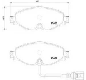 Колодки дискового тормоза BREMBO P85126 на SEAT LEON ST (5F8) Колодки дискового тормоза BREMBO P85126 на SEAT LEON ST (5F8)