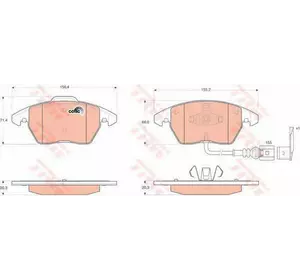 Колодки дискового тормоза TRW GDB1550 на VW PASSAT (362) Колодки дискового тормоза TRW GDB1550 на VW PASSAT (362)