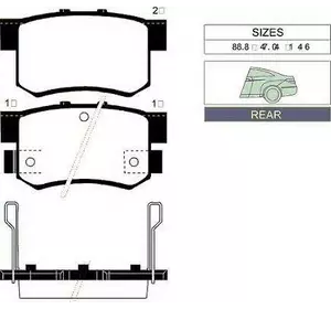 Колодки дискового тормоза = sangsin sp1076r MANDO MPO04 на ROVER 600 (RH) Колодки дискового тормоза = sangsin sp1076r MANDO MPO04 на ROVER 600 (RH)