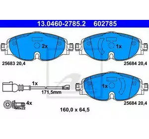 Колодки дискового тормоза ATE 13046027852 на SEAT LEON ST (5F8) Колодки дискового тормоза ATE 13046027852 на SEAT LEON ST (5F8)