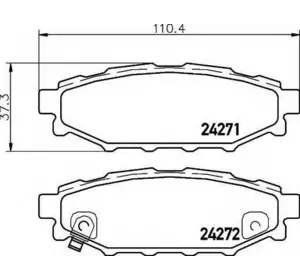 Колодки дискового тормоза SUBARU 26696FJ000 на SUBARU XV CROSSTREK Колодки дискового тормоза SUBARU 26696FJ000 на SUBARU XV CROSSTREK