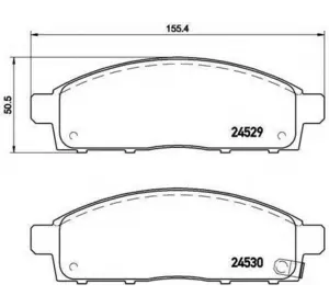Колодки дискового тормоза BREMBO P54038 на MITSUBISHI TRITON (KB_T, KA_T) Колодки дискового тормоза BREMBO P54038 на MITSUBISHI TRITON (KB_T, KA_T)