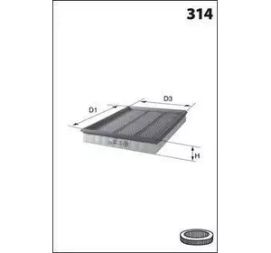 Фильтр воздушный INTERPARTS IPA201 на NISSAN PULSAR III (N14) Фильтр воздушный INTERPARTS IPA201 на NISSAN PULSAR III (N14)