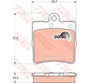 Колодки дискового тормоза TRW GDB1545 на MERCEDES-BENZ C-CLASS седан (W203) Колодки дискового тормоза TRW GDB1545 на MERCEDES-BENZ C-CLASS седан (W203)