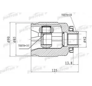 Шрус полуоси HYUNDAI 496052BA10 на HYUNDAI SANTA FÉ II (CM) Шрус полуоси HYUNDAI 496052BA10 на HYUNDAI SANTA FÉ II (CM)