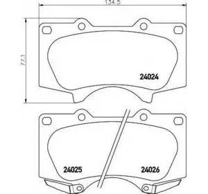 Колодки дискового тормоза TOYOTA 0446560320 на TOYOTA LAND CRUISER PRADO (KDJ15_, GRJ15_) Колодки дискового тормоза TOYOTA 0446560320 на TOYOTA LAND CRUISER PRADO (KDJ15_, GRJ15_)