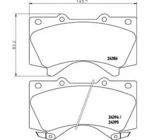 Колодки дискового тормоза TOYOTA 0446560280 на TOYOTA LAND CRUISER (VDJ20_, UZJ20_) Колодки дискового тормоза TOYOTA 0446560280 на TOYOTA LAND CRUISER (VDJ20_, UZJ20_)