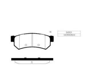 Колодки дискового тормоза MANDO MPD27 на CHEVROLET LOVA Наклонная задняя часть (T250, T255) Колодки дискового тормоза MANDO MPD27 на CHEVROLET LOVA Наклонная задняя часть (T250, T255)