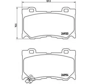 Колодки дискового тормоза BREMBO P56089 на NISSAN 370 Z Roadster (Z34) Колодки дискового тормоза BREMBO P56089 на NISSAN 370 Z Roadster (Z34)