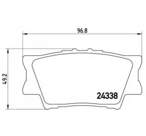 Колодки дискового тормоза BREMBO P83089 на LEXUS HS (ANF10) Колодки дискового тормоза BREMBO P83089 на LEXUS HS (ANF10)