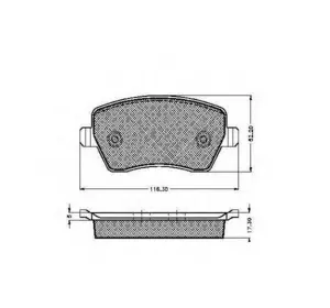 Колодки дискового тормоза RENAULT 410608481R Колодки дискового тормоза RENAULT 410608481R