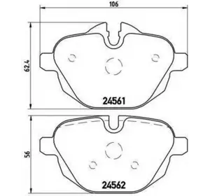 Колодки дискового тормоза BREMBO P06064 на BMW 5 (F10, F18) Колодки дискового тормоза BREMBO P06064 на BMW 5 (F10, F18)