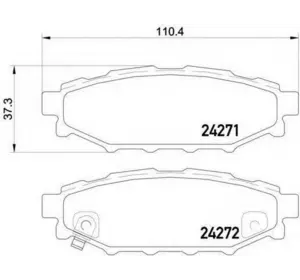 Колодки дискового тормоза BREMBO P78020 на SUBARU XV CROSSTREK Колодки дискового тормоза BREMBO P78020 на SUBARU XV CROSSTREK