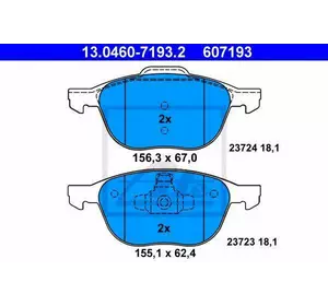 Колодки дискового тормоза ATE 13046071932 на VOLVO C70 I купе Колодки дискового тормоза ATE 13046071932 на VOLVO C70 I купе