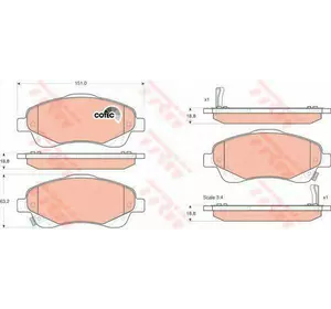 Колодки дискового тормоза TRW GDB3336 на TOYOTA AVENSIS Combi (T25) Колодки дискового тормоза TRW GDB3336 на TOYOTA AVENSIS Combi (T25)