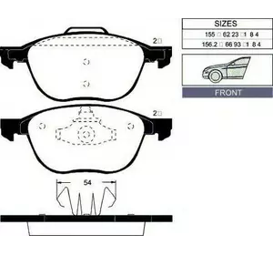 Колодки дискового тормоза = sangsin sp1260 MANDO MPA06 на MAZDA PREMACY (CW) Колодки дискового тормоза = sangsin sp1260 MANDO MPA06 на MAZDA PREMACY (CW)