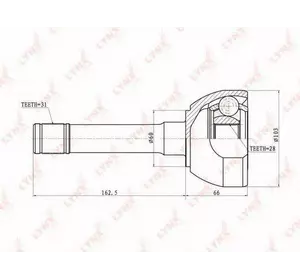 Шрус полуоси H.D.K. NI073 Шрус полуоси H.D.K. NI073