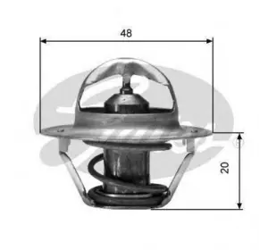 Термостат системы охлаждения GATES TH00388G1 на FORD FIESTA   (GFBT) Термостат системы охлаждения GATES TH00388G1 на FORD FIESTA   (GFBT)