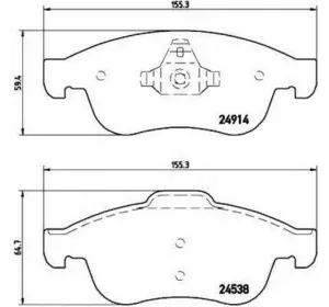 Колодки дискового тормоза BREMBO P68050 на RENAULT MEGANE CC (EZ0/1_) Колодки дискового тормоза BREMBO P68050 на RENAULT MEGANE CC (EZ0/1_)